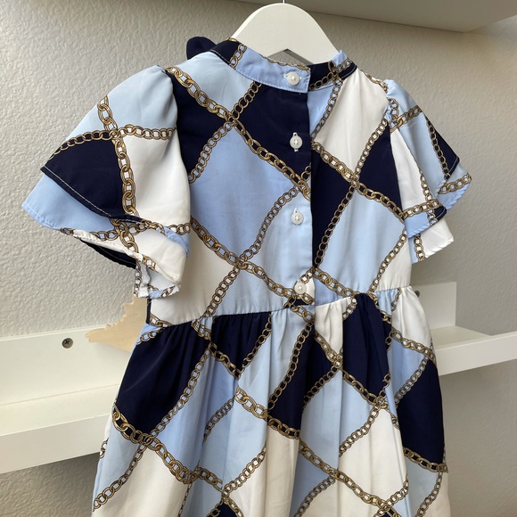 Janie and Jack Blue dress 18-24 months - Picture 6 of 7